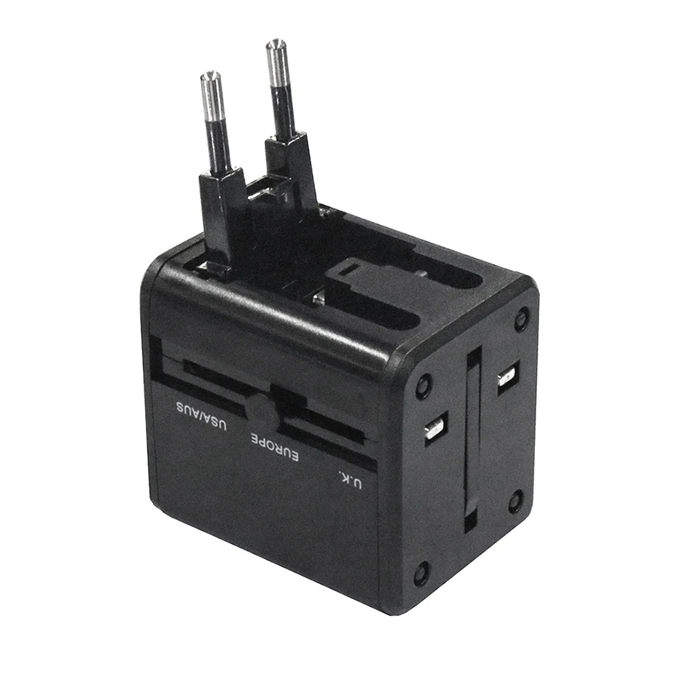 Универсальный дорожный адаптер переменного тока розетка с двойным Usb зарядным