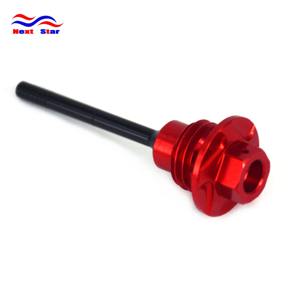 Motorcycle Red Aluminum Oil Dipstick Gauge Plugs For HONDA CRF450R CRF 450R 2009 2010 2011 2012 2013 2014 2015