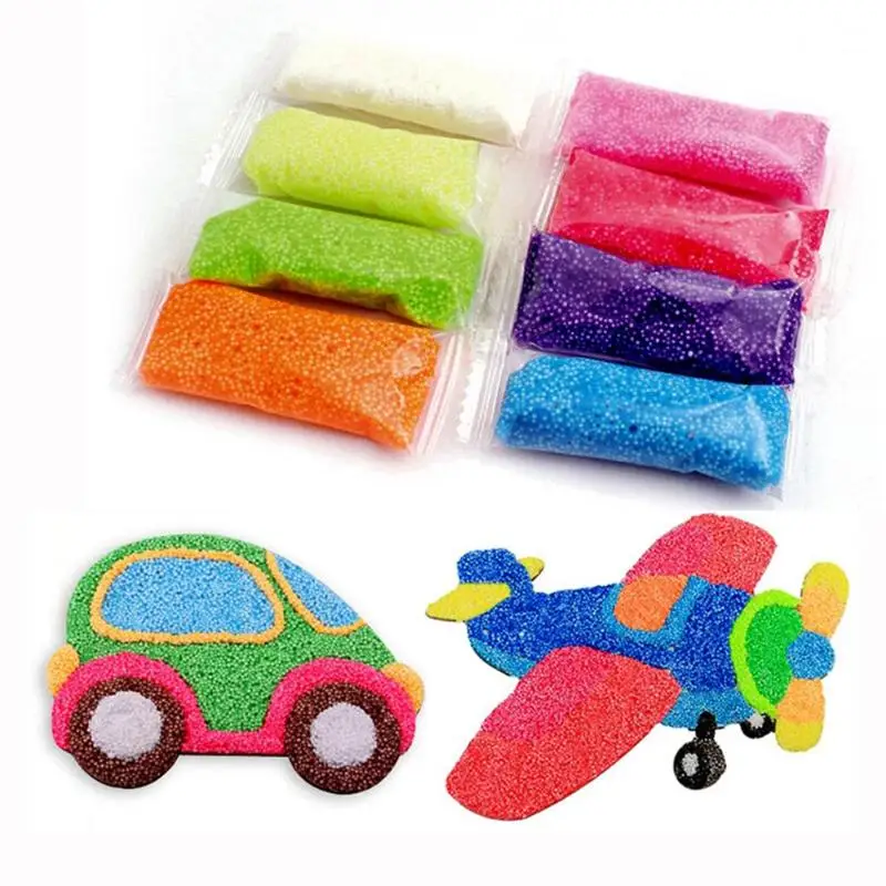 

8 Colors /Set DIY Modeling Clay 2019 Kids Early Educational Toys Snowflake Mud Set Snow Mud Fluffy Floam Slime Anti-Stress Toy