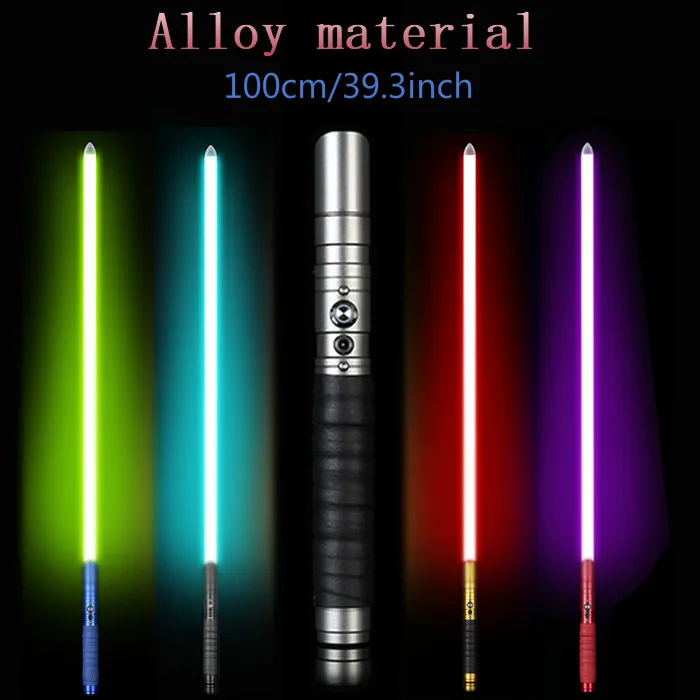 

1Pc luminous Lightsaber Luke Light Saber Force FX Heavy Dueling Rechargeable Color Changing Sound FOC Lock up Metal Handle Sword
