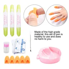 Жидкость для снятия лака набор для ногтей Очиститель лак для ногтей ватный коврик маникюрная ванночка bc