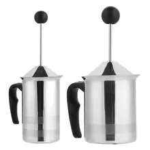 Горячая нержавеющая сталь руководство молоко взбивающий миксер двойной сетки batidora кофе капучино пеномер сливки для бытовой техники