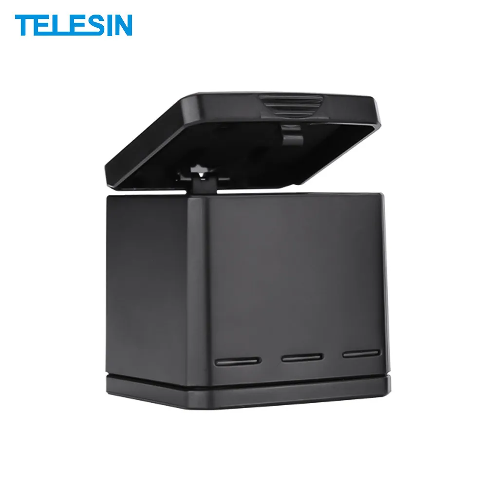 

TELESIN 2 In 1 Battery Storage Charging Box Case Triple Charger Battery Charging Box for GoPro Hero 5/6/7 Action Sports Camera