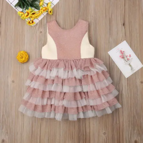 

Princess Baby Girl Toddler Party Tutu Dress Pageant Wedding Birthday Gown Formal Support wholesale