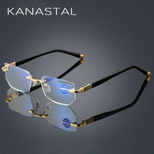 Очки для чтения с защитой от синего излучения, женские очки без оправы, мужские очки с защитой от усталости при дальнозоркости, очки для дальнозоркости+ 1,5