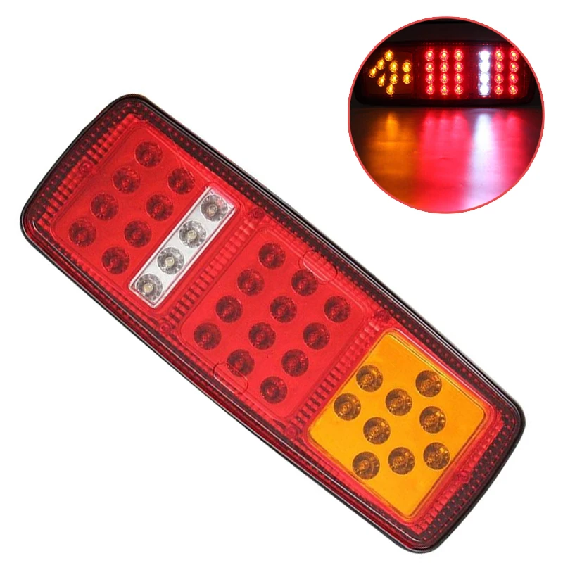 

1 Pair 33 LED 12V Stop Brake Rear Tail Light Indicator Reverse Lamp Trailer Truck RV