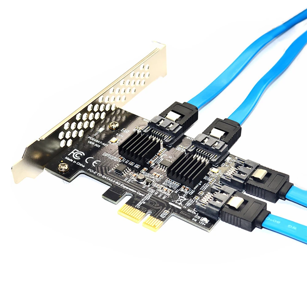 Настольная карта расширения PCI E для SATA 3 0 4 порта 6G черный адаптер Synology жесткого