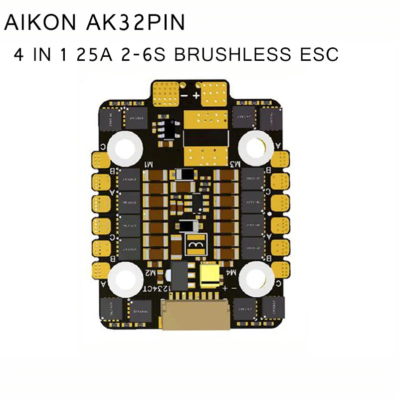 AIKON AK32PIN 4 в 1 25A 2-6S Blheli_32 DSHOT1200 w/5 V/3A BEC бесщеточный ESC для моделей RC ЗАПАСНЫЕ ЧАСТИ DIY