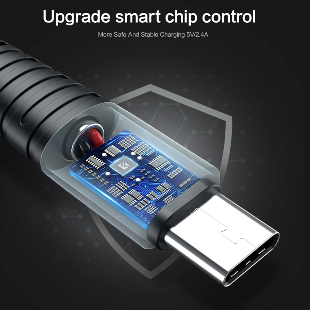 FLOVEME usb type C 0 3 m/1 m высокопрочный USB кабель для samsung S9 Note 9 S8 a передачи данных зарядное