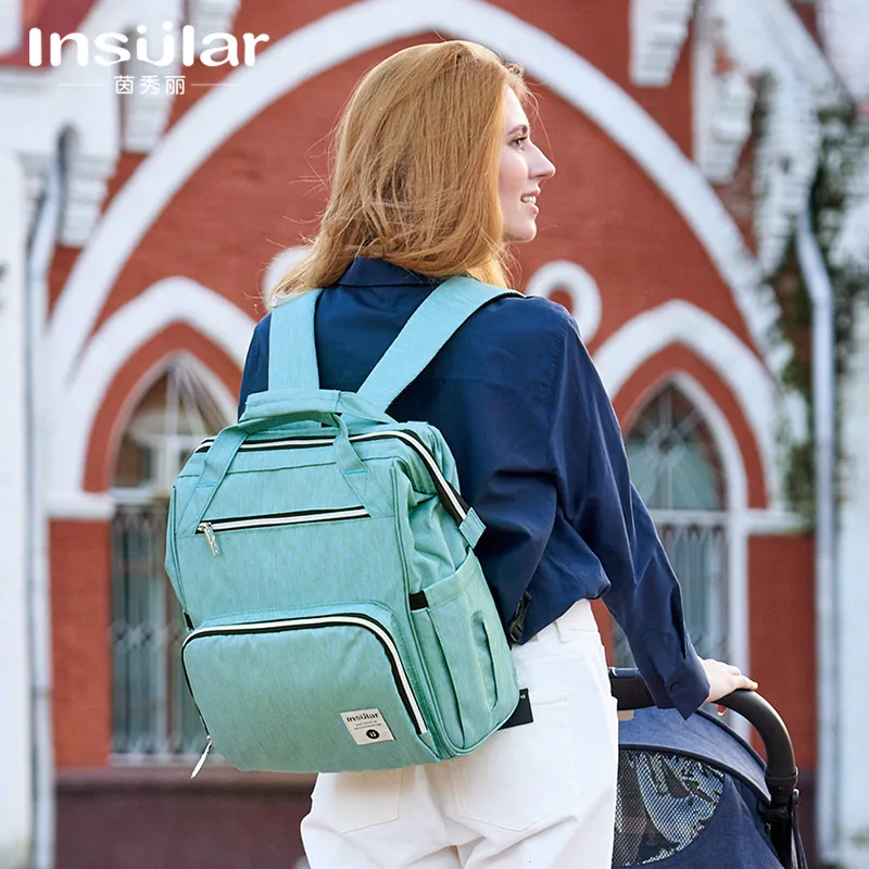 

Waterproof Both Shoulders Package Baby For Mother Handbag Nappy Backpack Baby Stroller Bag Fashion Mummy Bags Large Bag 45