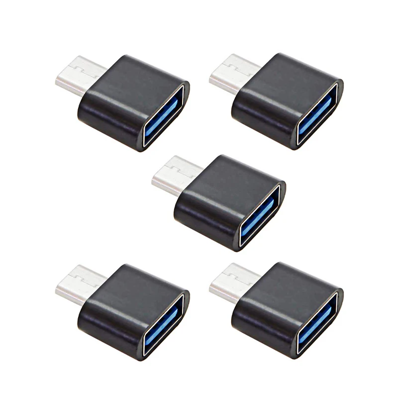 

5pcs/set Type C to USB 2.0 OTG Adapter Male to Female for Cell Smart Phone Tablet Flash U Disk Mouse