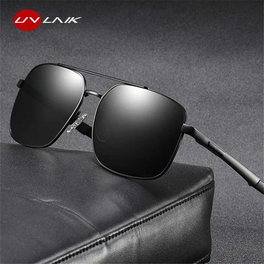 

UVLAIK Polarized Sunglasses Men Driving Vintage Sun Glasses With Accessories Box Unisex Goggles UV400 Protection