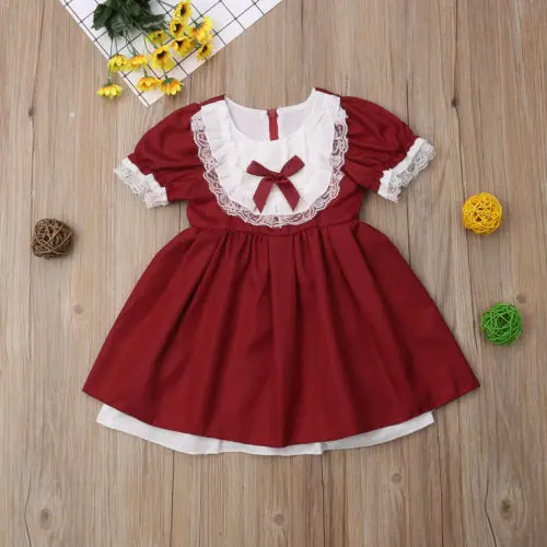 UK Christmas Toddler Baby Girl Princess Clothes Tutu Dress Xmas Party Dresses