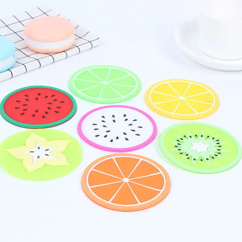 

1 Pcs Fresh Fruit Coaster Desk Set Novelty Placement for Cup Table Decoration Office Accessories School Supplies