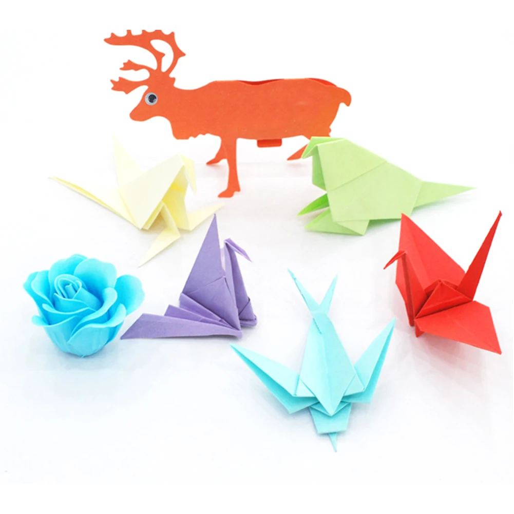 50 листов DIY оригами дети сложенный крафт бумага квадратный цветочный оригами Бумага односторонняя Скрапбукинг Декор Бумага для рукоделия