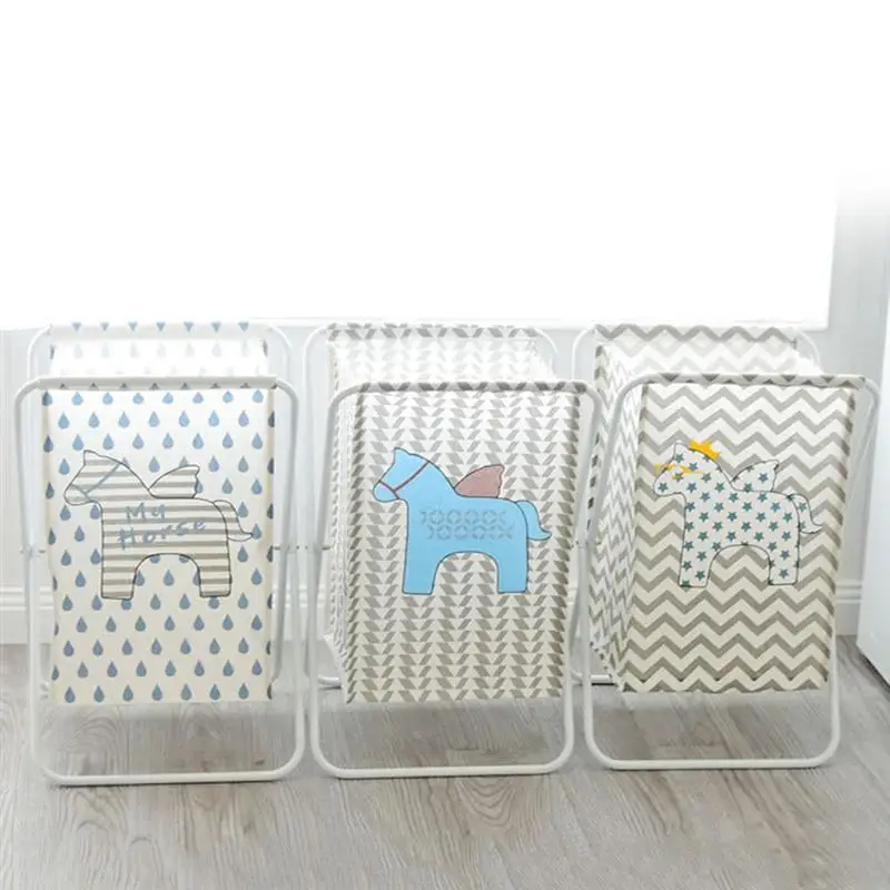 1 قطعة سلة الغسيل جميل نمط المياه واقية طوي خزانة ملابس سلة الحمام المنظم المنزلية للمنزل فندق