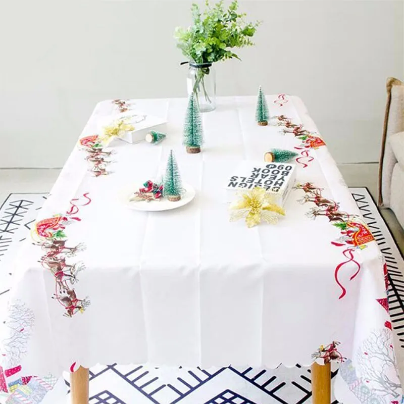 New Year Christmas Tablecloth Kitchen Dining Table Decorations Home Rectangular Party Table Covers Christmas Ornaments 150x180cm New Year Christmas Tablecloth Kitchen Dining Table Decorations Home Rectangular Party Table Covers Christmas Ornaments 150x180cm