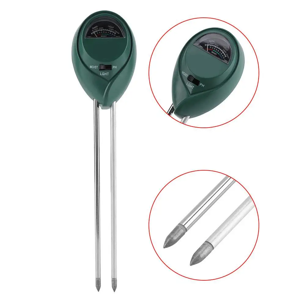 

3 in 1 PH Tester Soil Detector Water Moisture humidity Light Test Meter Sensor for Garden Plant Flower Hydrometer Farming Garden