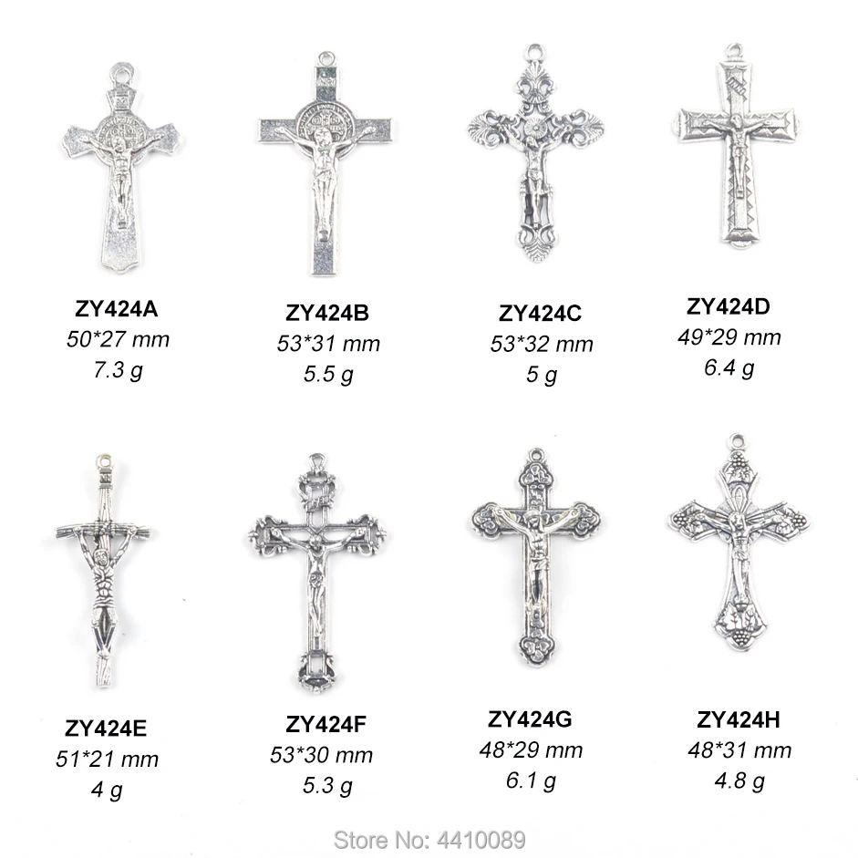 

Zinc Alloy Catholic Crucifix Religious Rosary Necklace Cross Pendant
