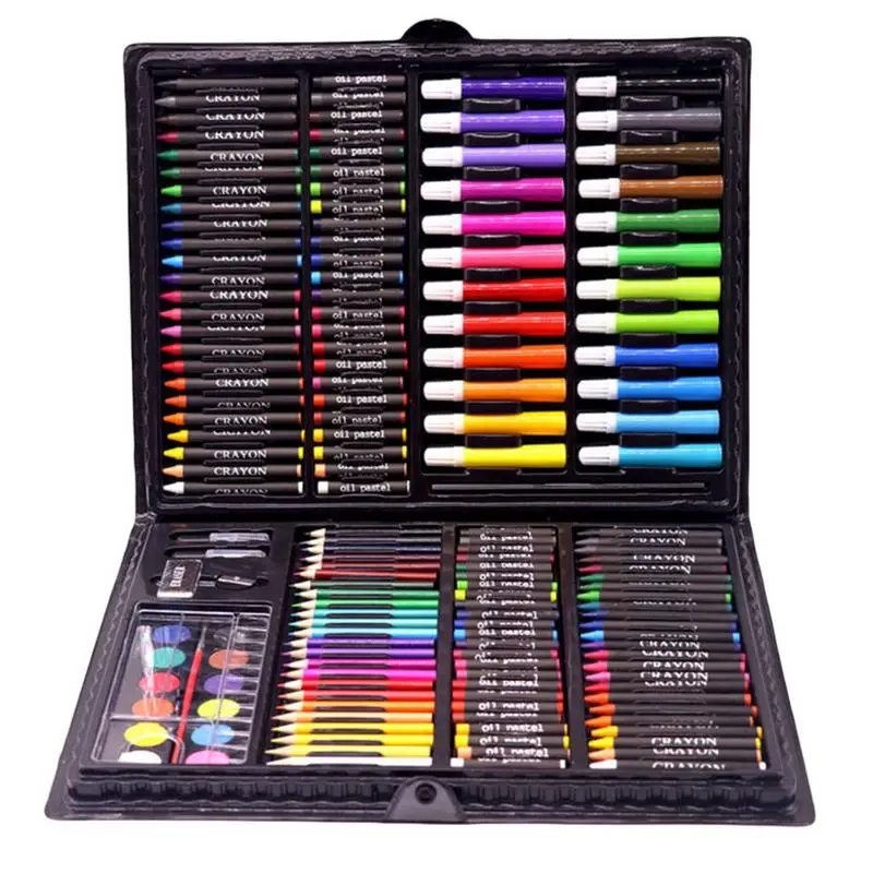 168 шт набор кистей для рисования, цветной карандаш/Ручка-роллер/восковой карандаш и кисть для рисования маслом, детские игрушки для рисования