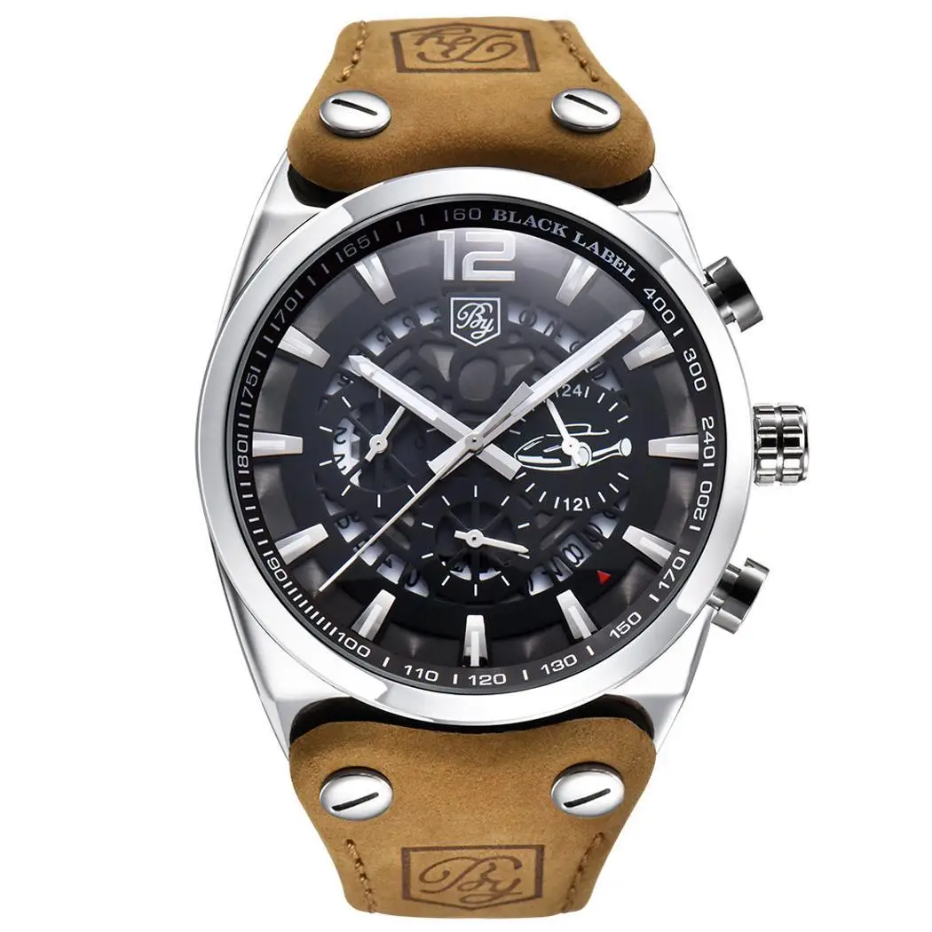 

Men Fashion Casual Multifunctional Round Dial Quartz Wrist Luminous, Calendar, Hours/Minutes/Seconds Watch
