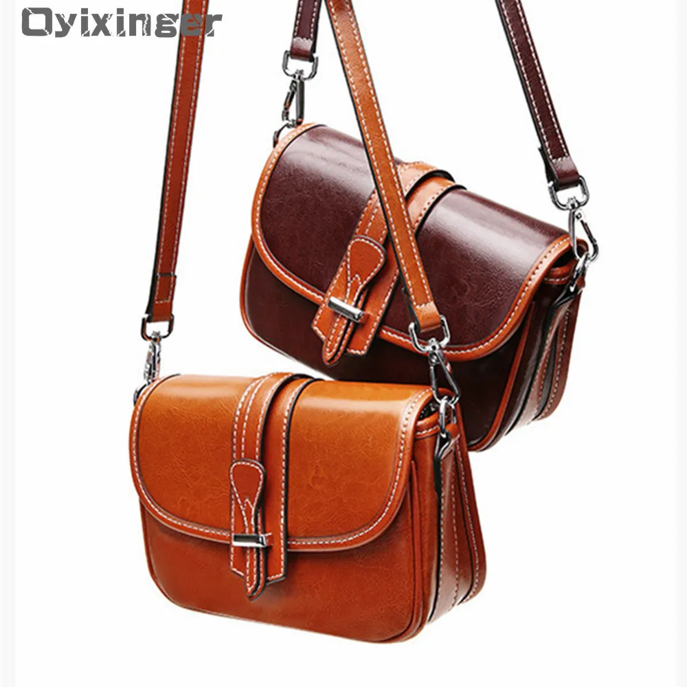

Oyixinger Fashion Women Bag Genuine Leather Luxury Messenger Women Hasp Flap Bags Designer Crossbody Bag Girl Shoulder Small Bag