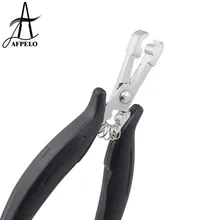 10 шт. C Форма щипцы для наращивания волос для fusion удлинитель для ресниц изогнутый кончик плоскогубцы зажимы 14,5 см