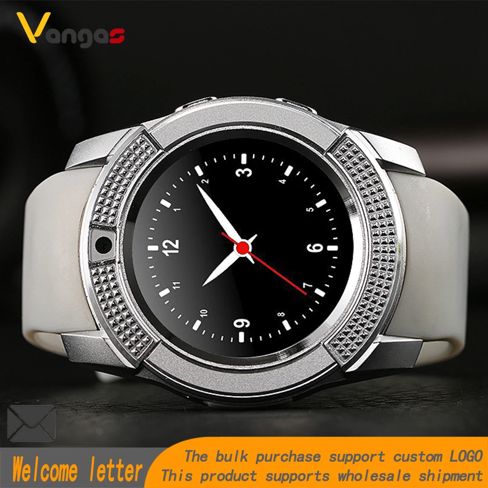 Vangas V8 Смарт часы Relogio Android SmartWatch Телефонный звонок GSM Sim удаленного Камера