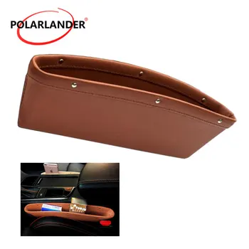 

PU Leather Between Car Seat And Console Car Seat Interval Storage Bag Caddy Catcher Store All Drop Items Car accessories