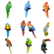 Резиновая имитация попугая и Совы украшения дома ремесла креативные животные птица МОДЕЛЬ сад и украшение для свадьбы подарок