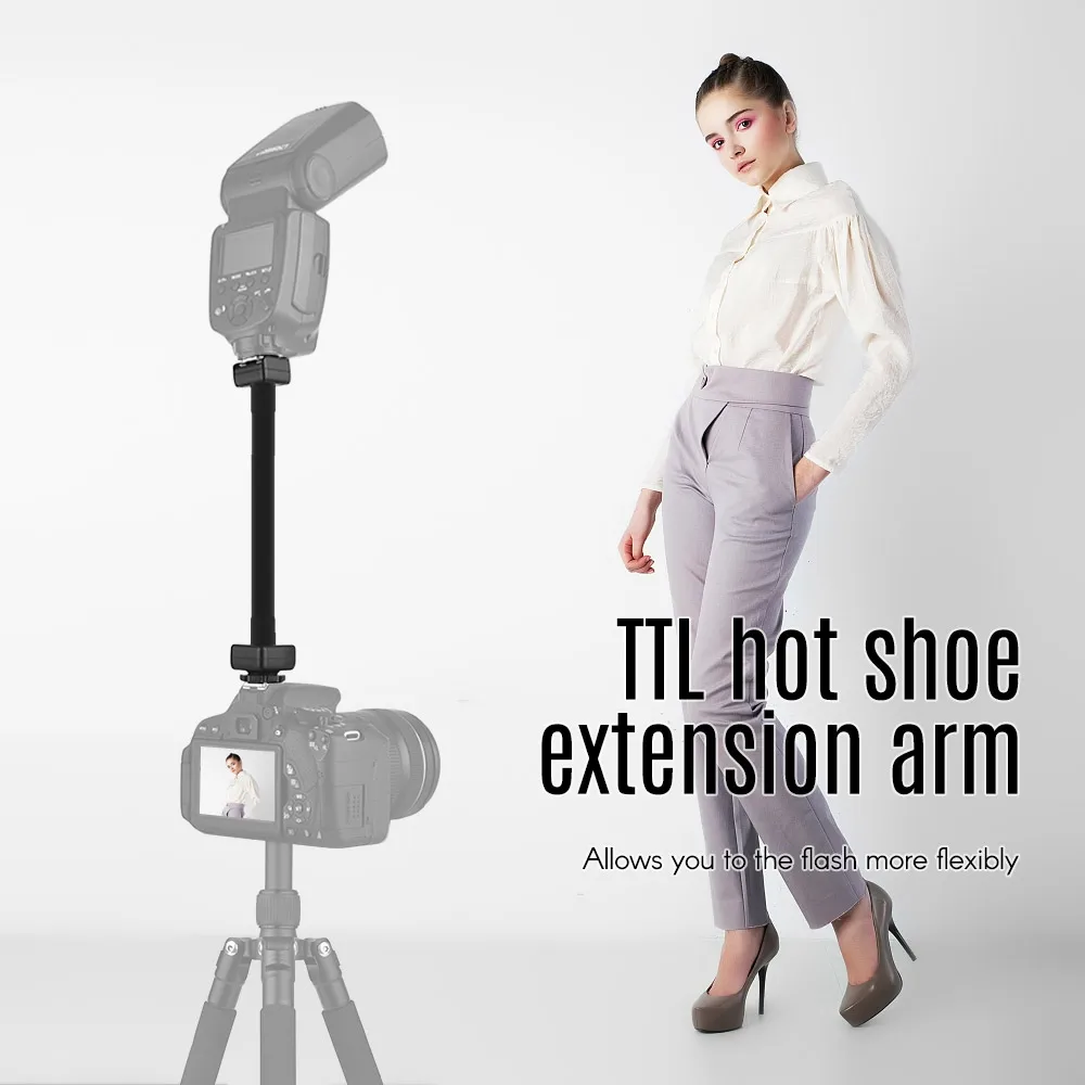 Flexible E-TTL Hot Shoe Extension Shelf pole Flash Light Speedlite Bracket for Canon EOS DSLR Cameras Nikon | Электроника