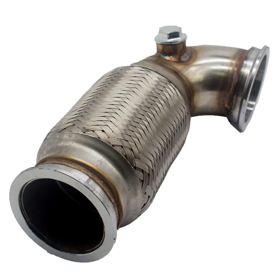 " V-Band Downpipe низкий профиль w/Flex сильфонные нержавеющей 90 градусов с выходным фланцем