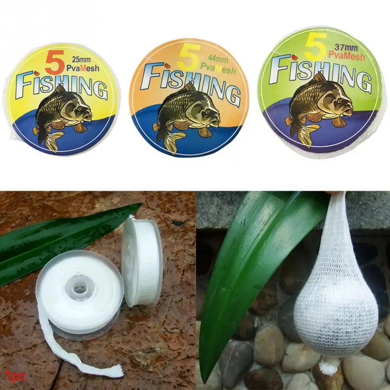 

5m PVA Narrow Fishing Mesh Refill Water Dissolves Carp Fish Stocking Bait Bag 5M PVA Mesh 25/37/44mm Refill Carp Fishing St