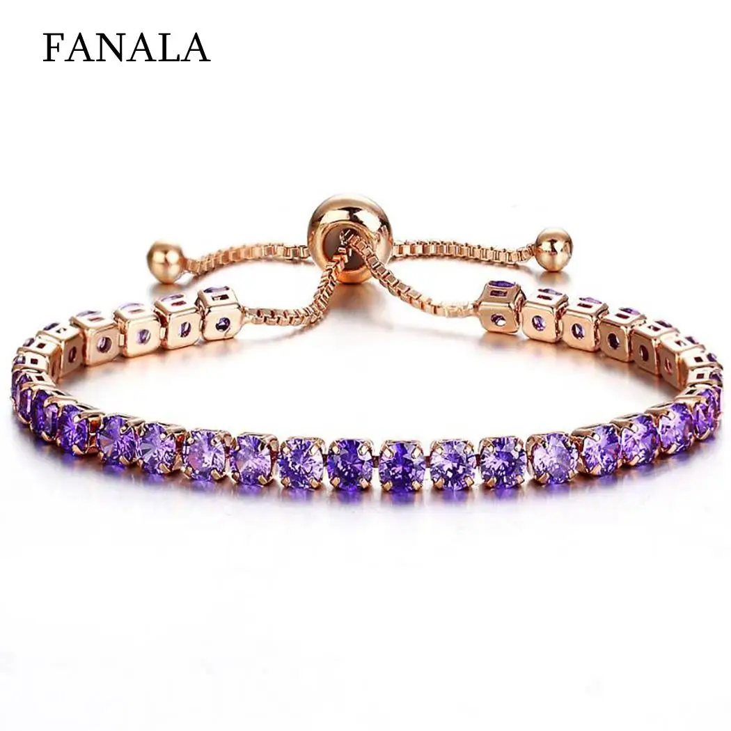 Women Fashion Jewelry Shining Artificial Crystal Bracelet Bridal 7.3