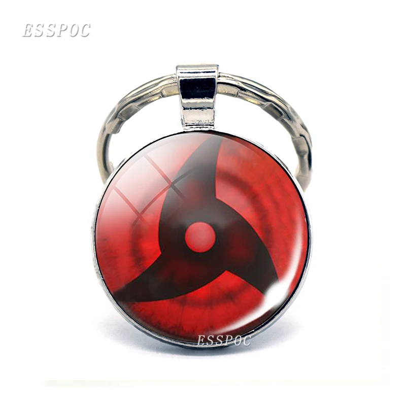 Кольцо для ключей Rinnegan Eyes Naruto Шаринган глаз брелок с логотипом клана Учиха
