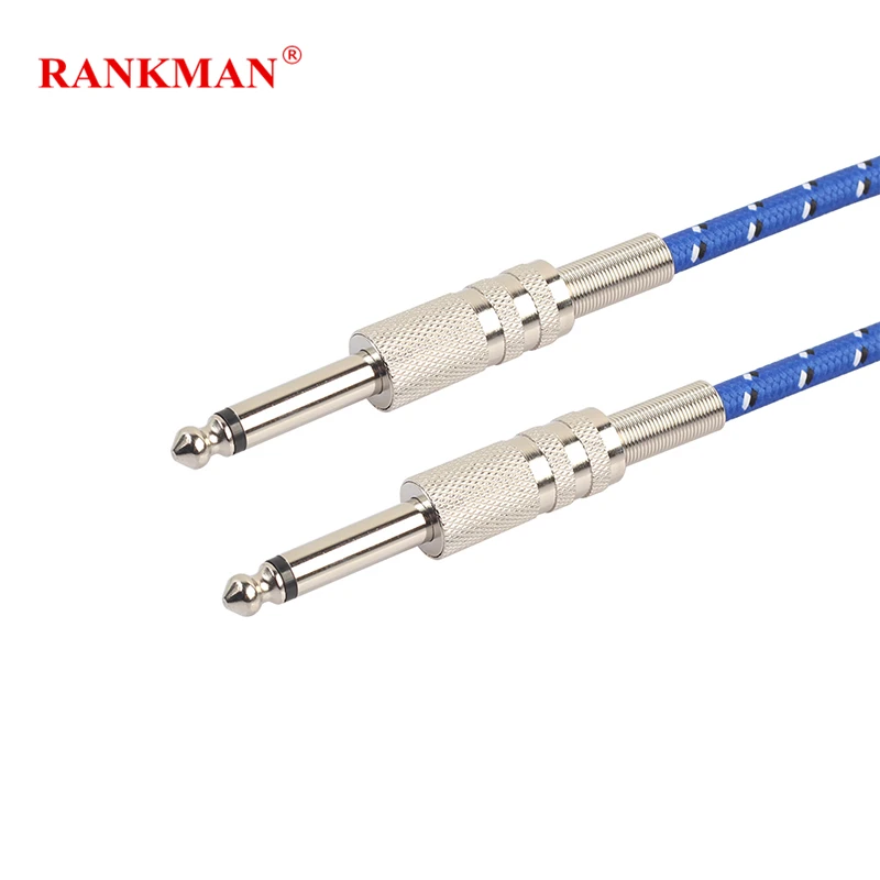 

Rankman 6.35 to 6.35 Male to Male AUX Cable Audio Line Cord for Mixer Amplifier Microphone Guitar