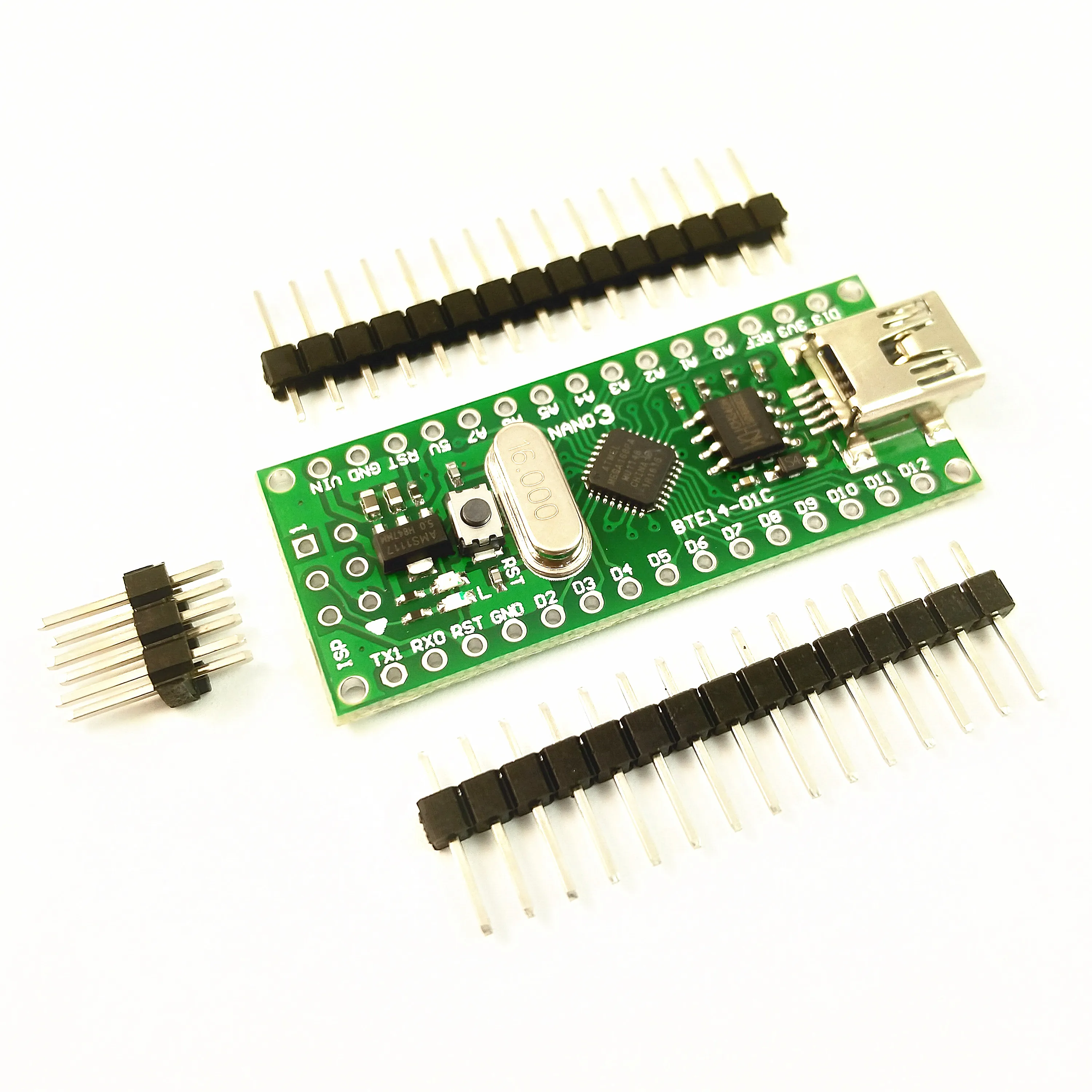 10 шт. Nano V3 ATmega168, CH340, mini USB, совместим с Arduino Nano V3.0 BTE14-01C M168