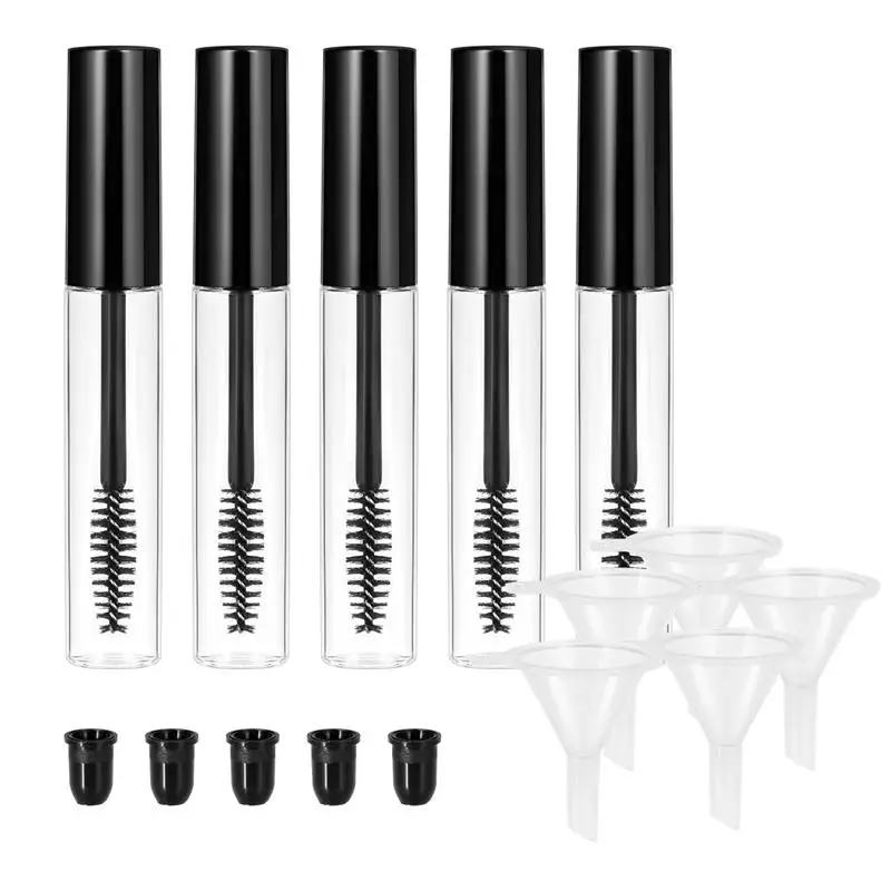 

Frcolor 5pcs 10ml Empty Substitute Exquisite Mascara Container Mascara Tube with Funnels and Transfer Pipettes with Cap