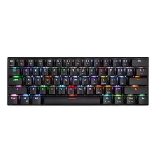 Motospeed CK62 BT3.0 RGB Teclado Mecânico USB Teclado Com Fio Teclado Gaming Teclados para Tablet Laptop Smartphone Azul & Vermelho Interruptores(China)