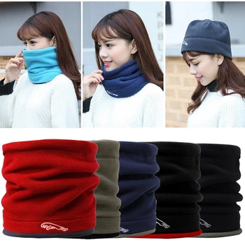 Vrouwen Mannen Fleece Halswarmer Thermische Snood Hoed Ski Dragen Sjaal Beanie Bivakmuts