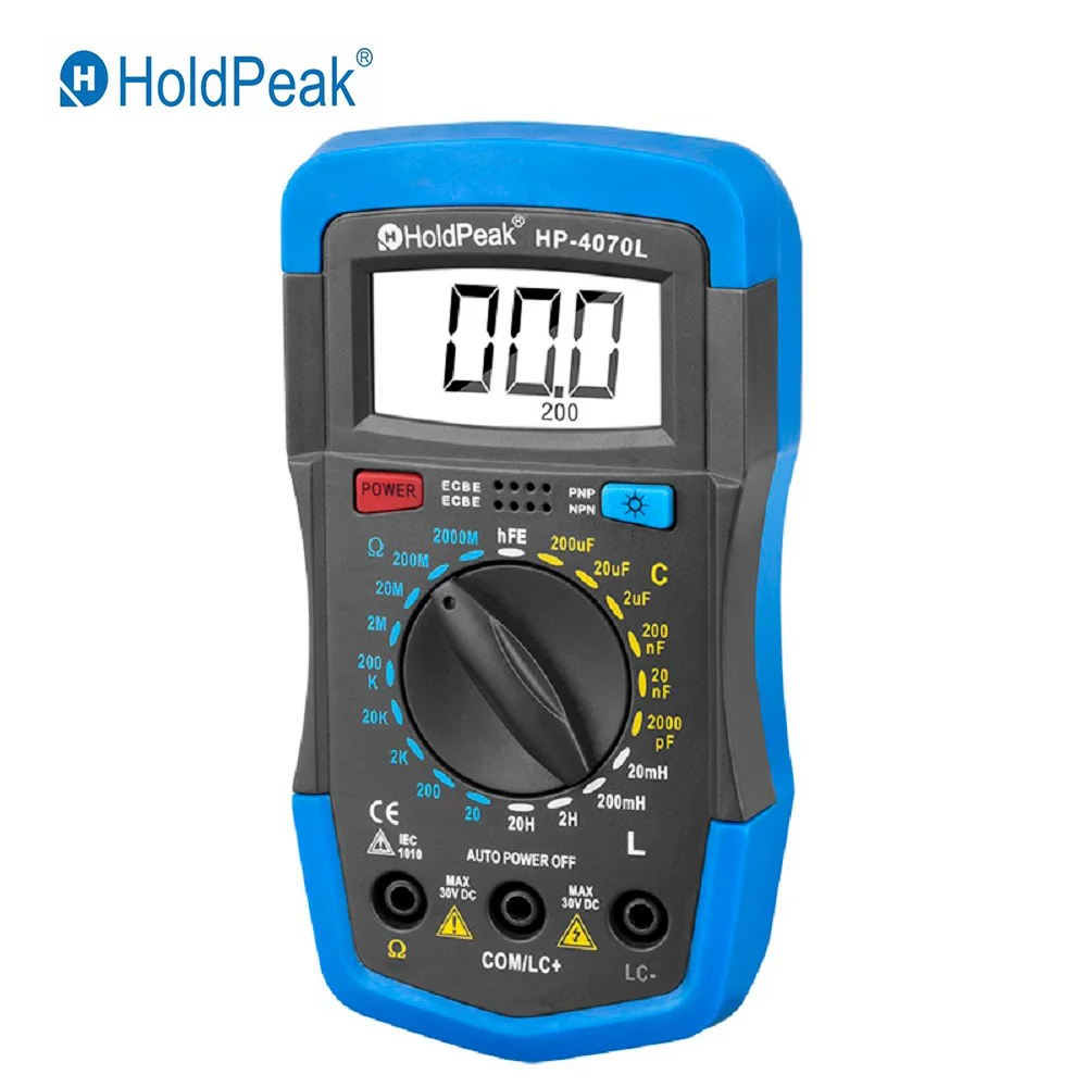 Цифровой мультиметр HoldPeak тестер емкости индуктивности и сопротивления с
