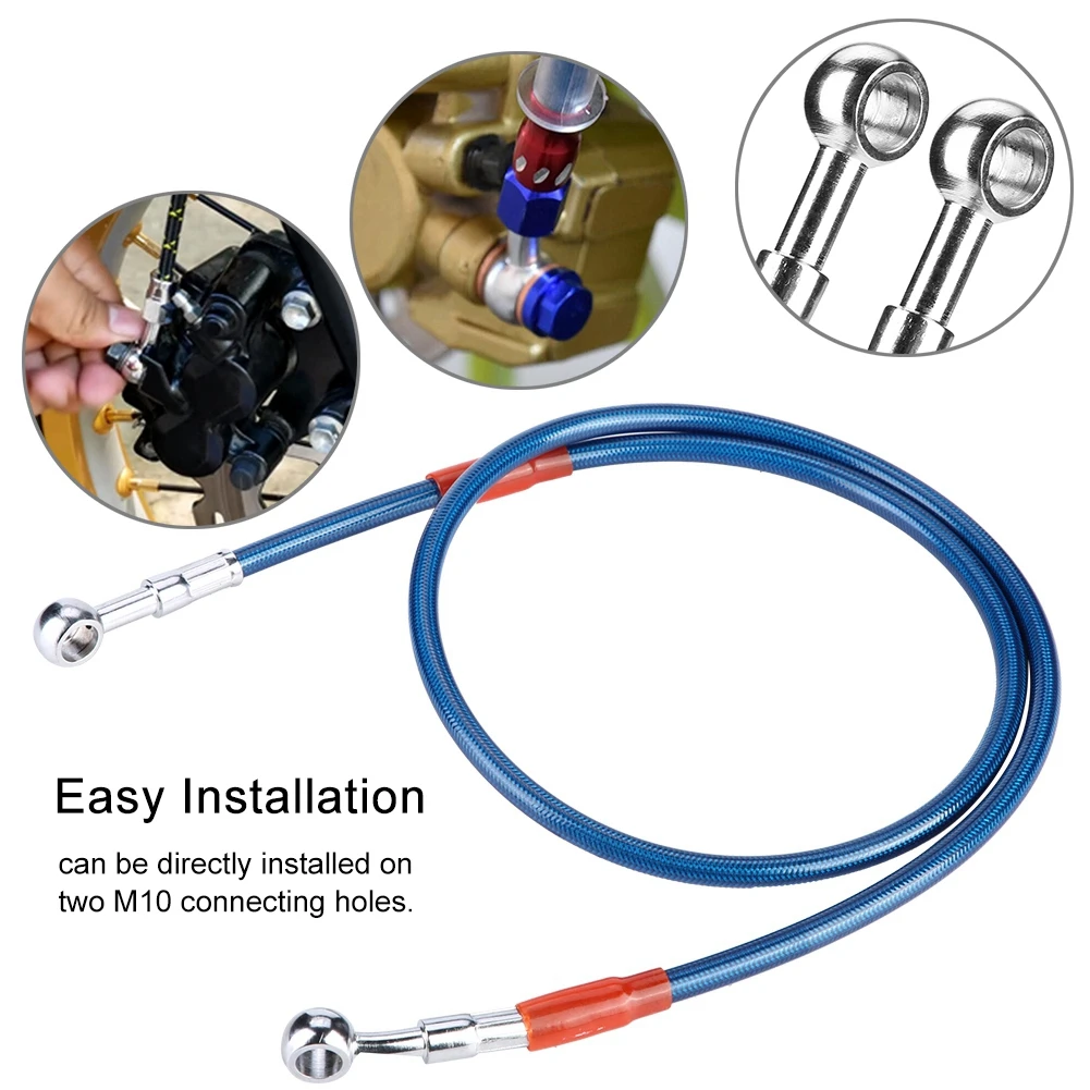 Universal Brake Hose 96cm M10 Motorcycle Brake Hose Stainless Steel