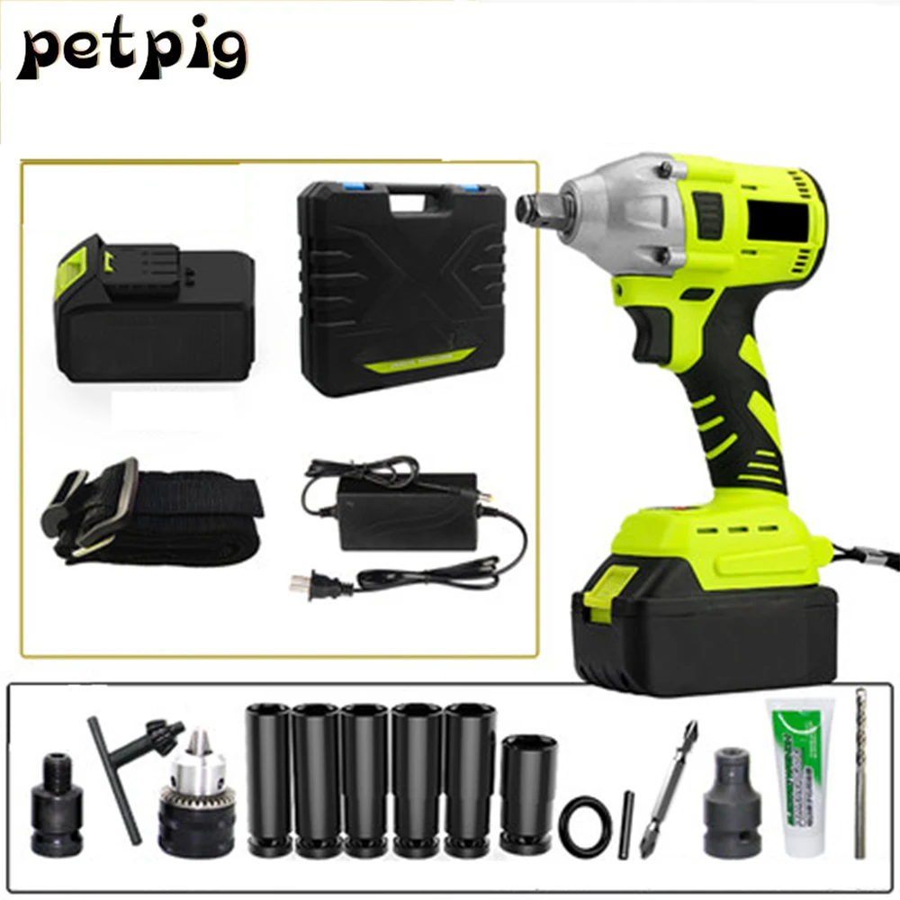 

Multitool Electric Wrench Rechargeable Screwdrivers with 2 Batteries Power Tools Cordless Drill Spanners Impact Wrench Tool Set