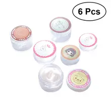 6 шт. косметический пластиковый контейнер для бутылок, коробка с подпакетом ложек для крема для лица(случайный