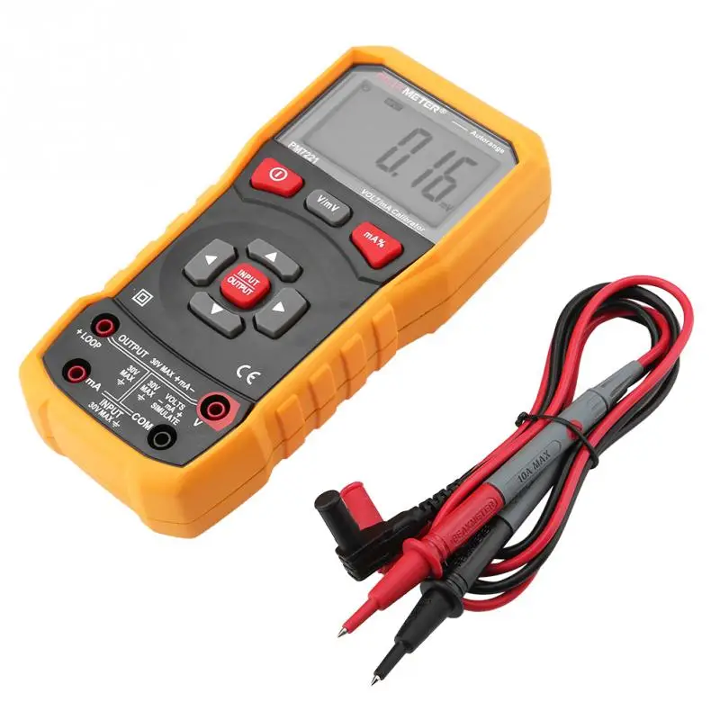 Цифровой калибровщик PEAKMETER PM7221 цифровой постоянного напряжения 0-10 в 0-24 мА тестер
