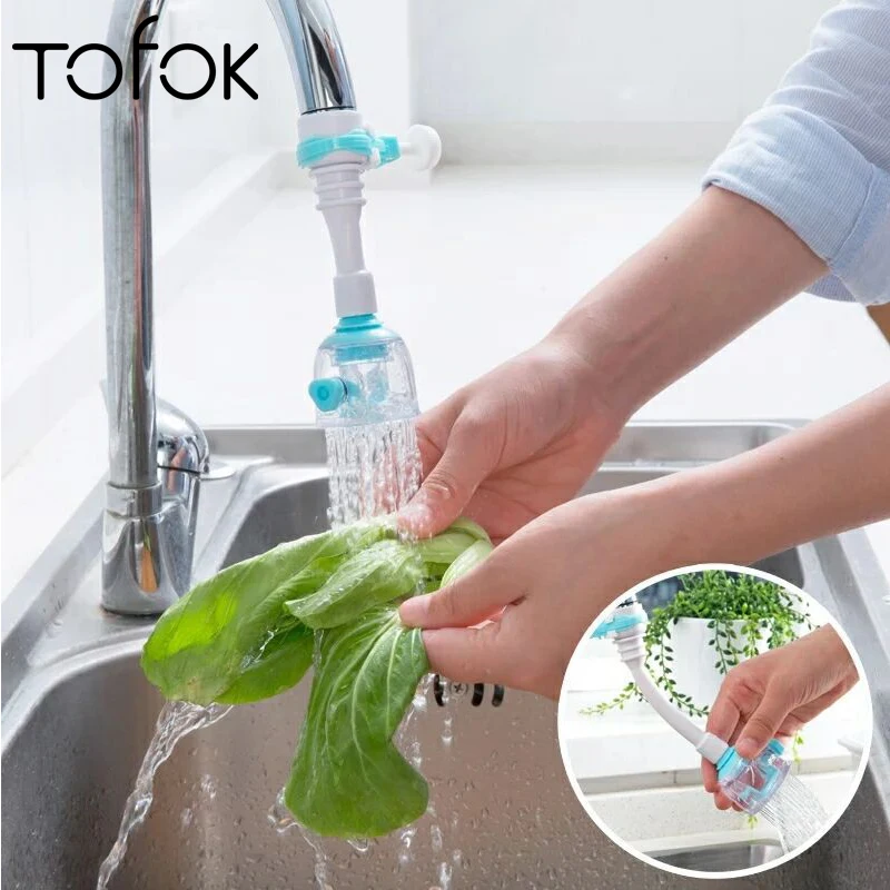 

Tofok New Faucet Splash Regulator Water-saving Shower Bath Valve Filter Devices Long TubeRotation Anti-splash Nozzle For Kitchen