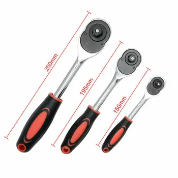 

3pcs Universal Multi-fuction Steel Socket Wrench Flexible Drive Head Ratchet Spanner Set 1/2" 1/4" 3/8"