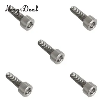 

MagiDeal 5Pcs Titanium Screws Hexagonal Mouth Shape Hex Socket Allen Cap Bolts Thread M4 * 15 mm