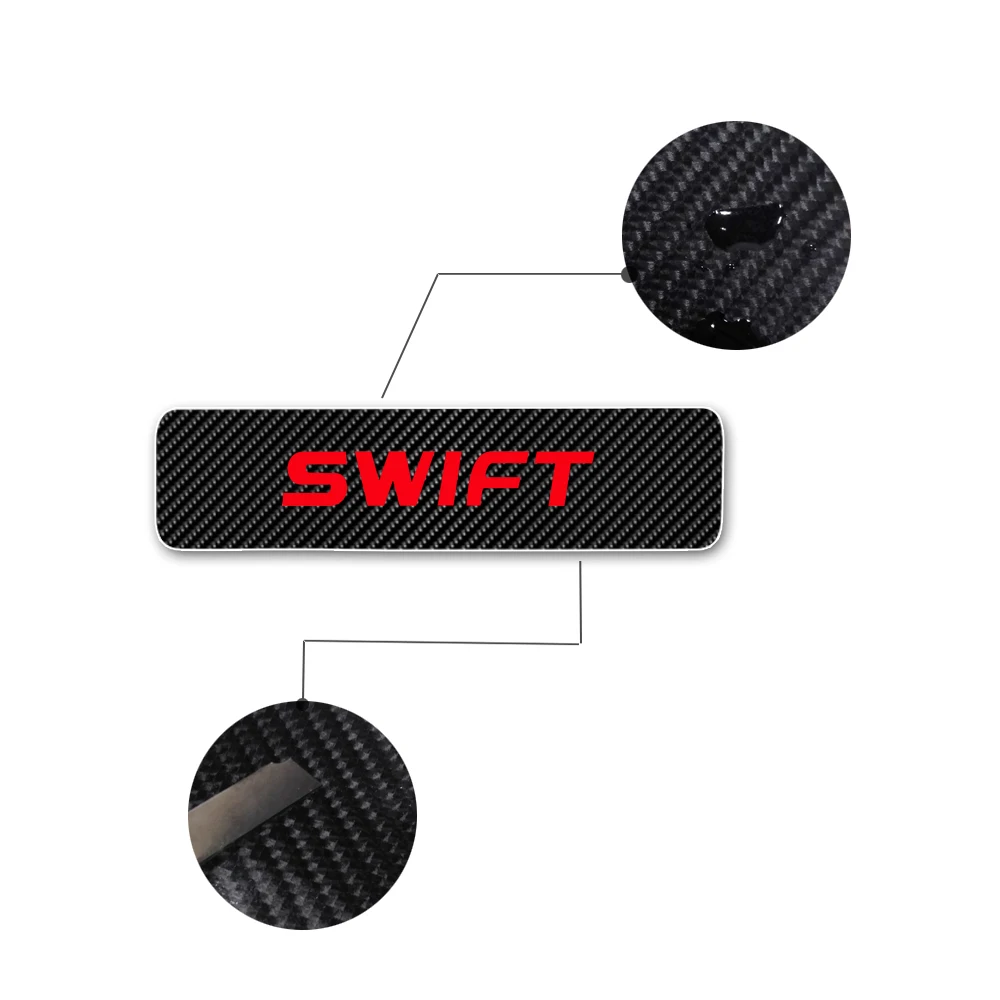 Накладка на порог автомобиля для Suzuki Swift Welcome Pedal Protector из углеродного волокна