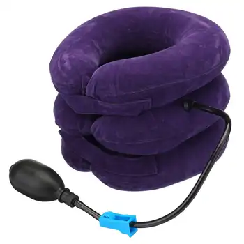 

PVC Inflatable Cervical Collar Neck Relief Traction Tractor Support Massage Pillow Cushion Relaxation Health Care Universal
